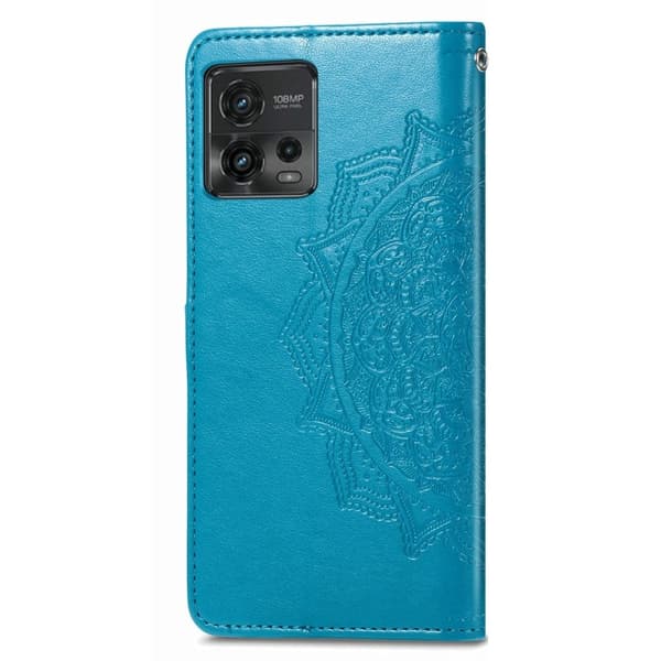 Mandala Motorola Moto G72 Flip Etui - Blå