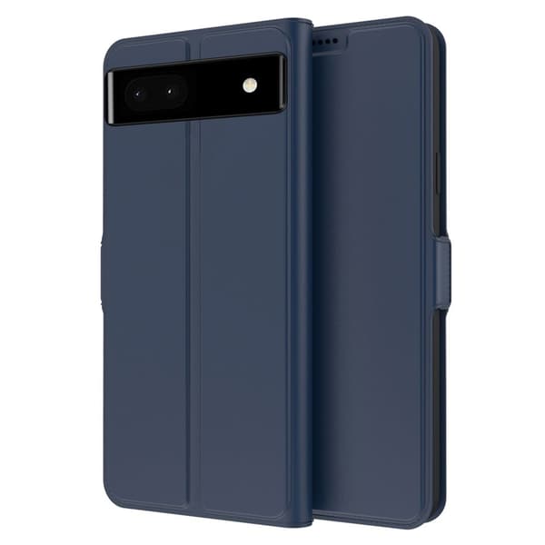 Glat og tyndt premium Google Pixel 6a læderetui - Blå