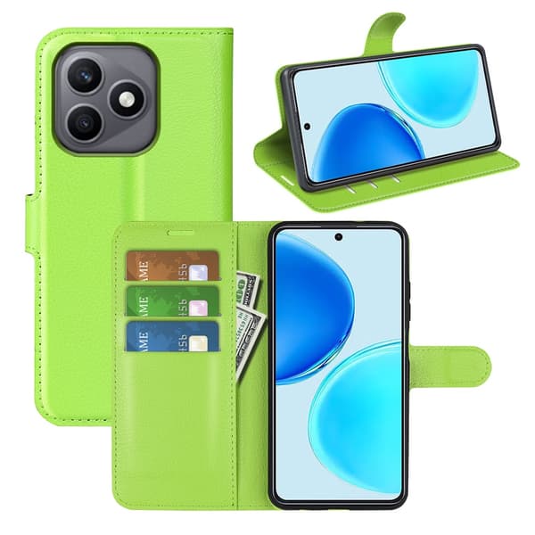 Klassisk Honor X8d flip etui - Grøn