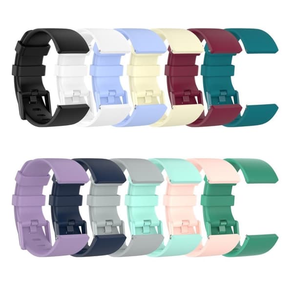Fitbit Versa 2 / Versa Lite silikoninen kellonauha - Musta / Koko: S