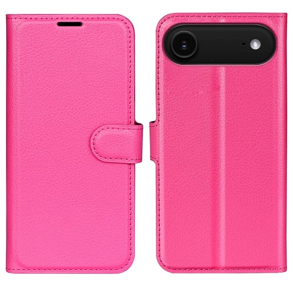 Classic iPhone Air flip etui - Rosarød