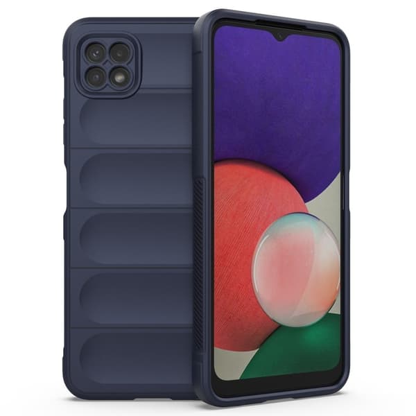 Blødt grebsformet cover til Samsung Galaxy A22 5G - Blå