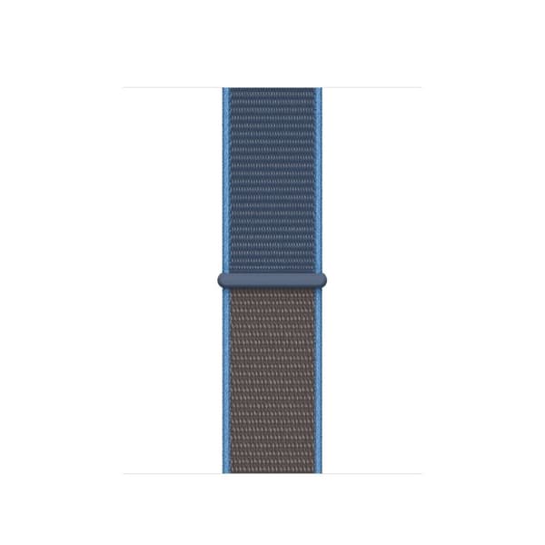 Apple Watch Series 5 40mm solid color nylon klockarmband - Ice blå / mörkgrå