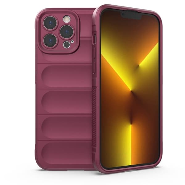Mjukt greppformat iPhone 13 Pro Max skal - Röd