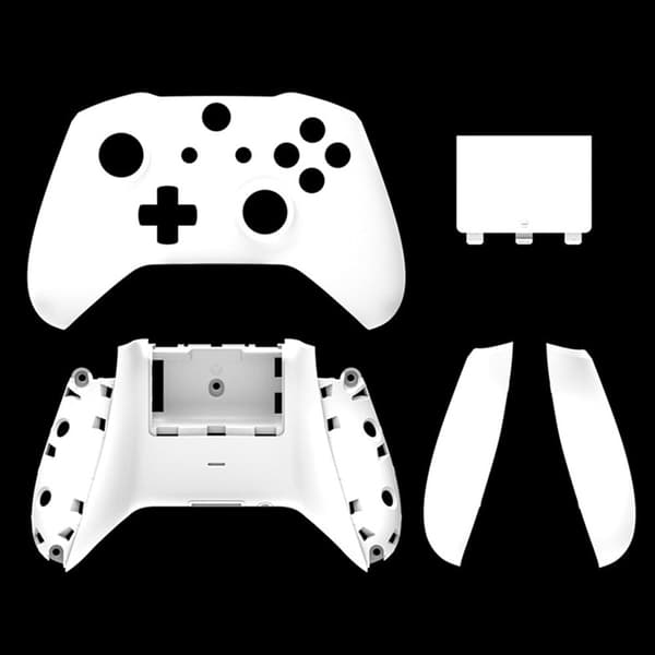 DATA FROG For Xbox One S Game Controller Plastic Shell Replacement Protective Case - Hvit