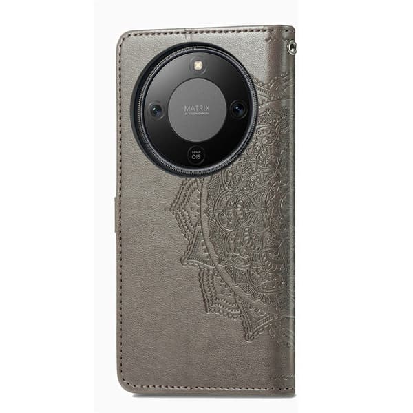 Mandala Honor Magic8 Lite / Honor X9d / Honor X70 nahkakotelo - Harmaa