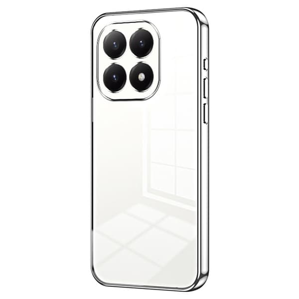 Xiaomi 15T Case Electroplating Frame Soft Flexible Phone Cover - Silver