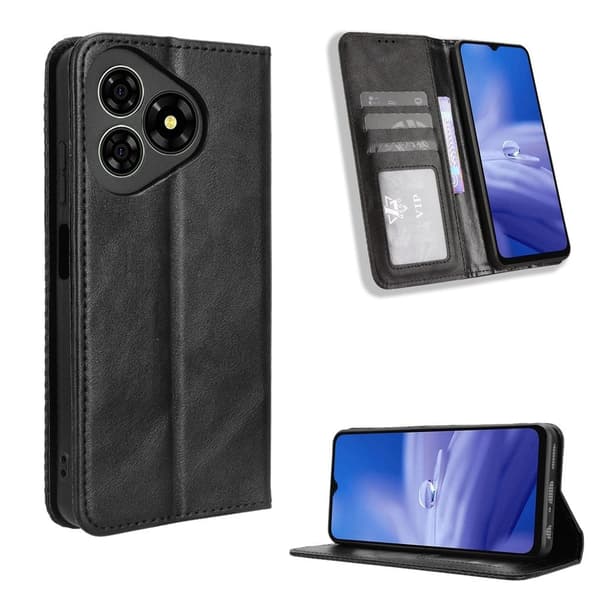 Ulefone Note 19 nahkainen lompakokkotelo - Musta