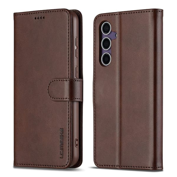 LC.IMEEKE Samsung Galaxy S26 Plus flip case - Ruskea