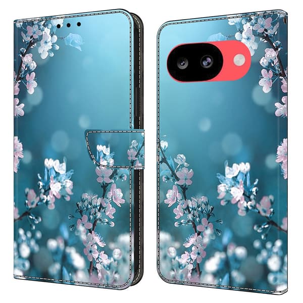 Wonderland Google Pixel 10a flip-etui - Plommeblomster