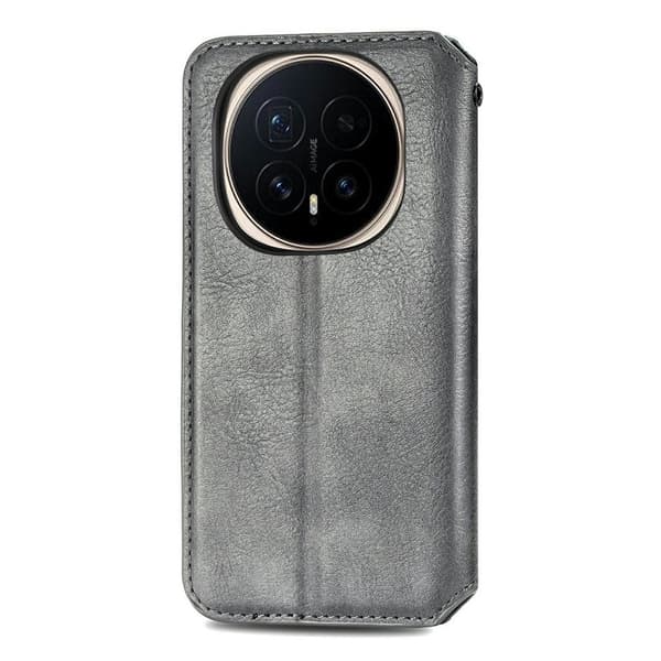 Läder Honor Magic8 fodral med romb-design - Grå