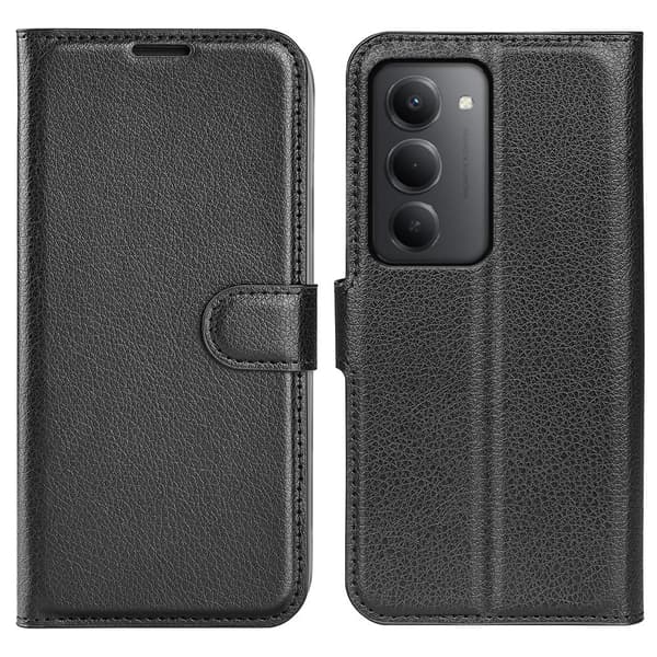 Klassisk Xiaomi Redmi 15 5G / Xiaomi Redmi 15 4G flip etui - Sort