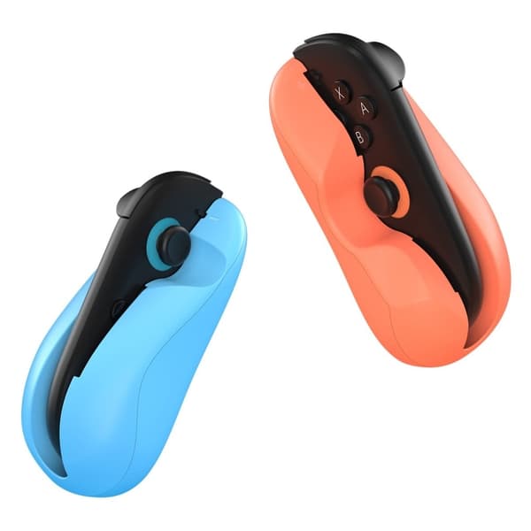 JYS-NS2296 2-pack Nintendo Switch 2 Joy-Con Grip Mouse Mini bärbar ergonomisk kontrollbas - Blå + Röd