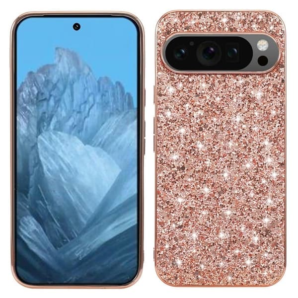 Glitter Google Pixel 10 Pro XL cover - Rødguld