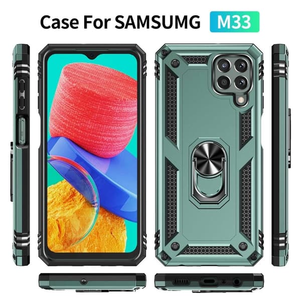 Bofink Combat Samsung Galaxy M33 5g Etui - Sortliggrøn