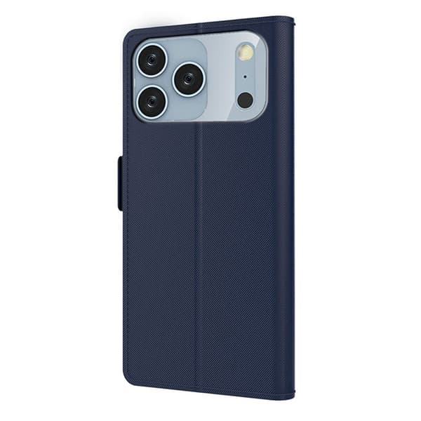 iPhone 17 Pro Max etui med makeup-spejl i smart design - Blå