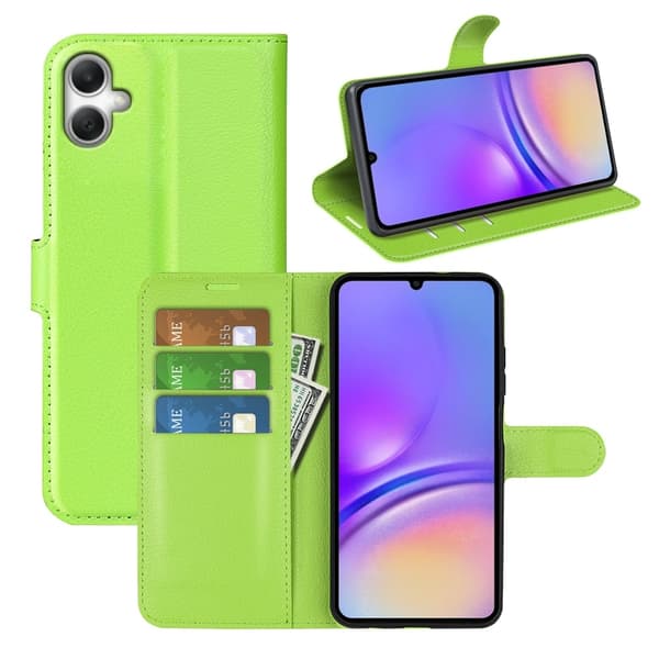 Klassisk Samsung Galaxy A07 flip etui - Grøn