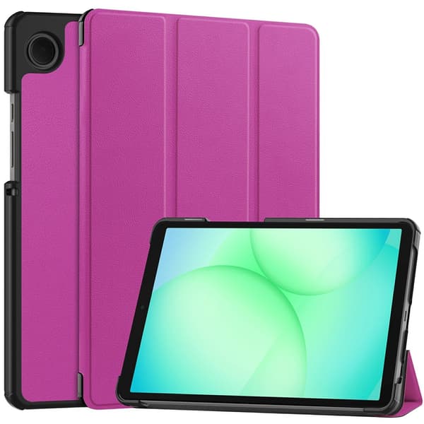 Samsung Galaxy Tab A11-etui Anti-Drop læderstativ til tablet - Lilla