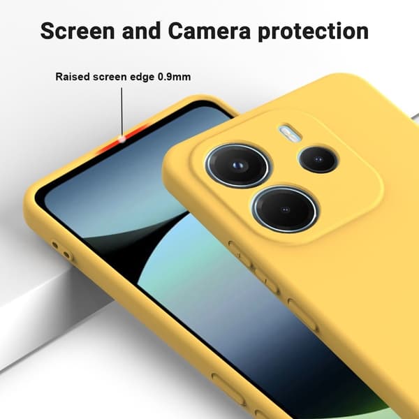 Matte Liquid Xiaomi Redmi Note 14 4G silikone cover - Gul