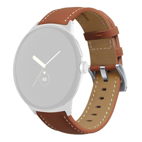 Google Pixel Watch urrem i ægte læder - Brun