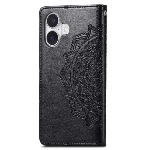 Mandala iPhone 17 nahkakotelo - Musta