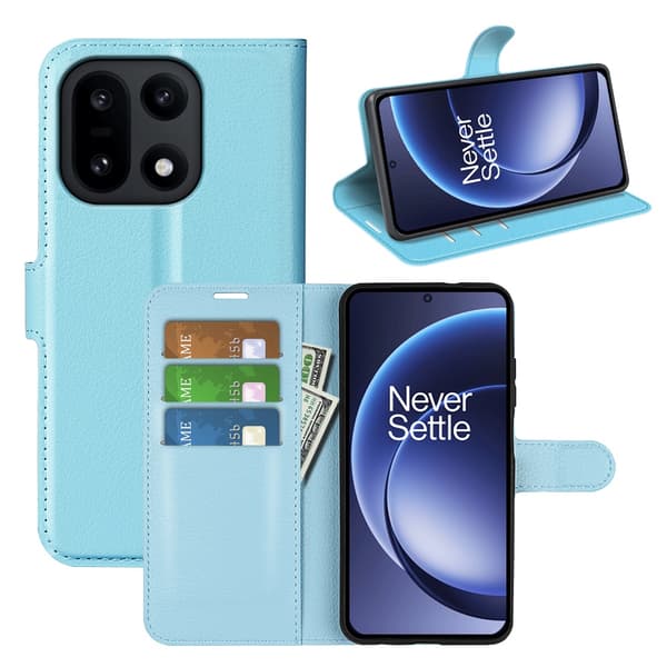 Klassisk OnePlus 15 flip etui - Blå