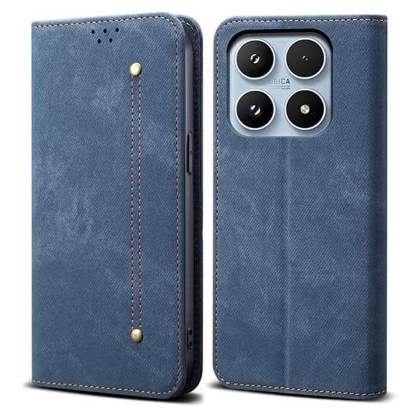 Jeans Xiaomi 17 flip etui - Blå