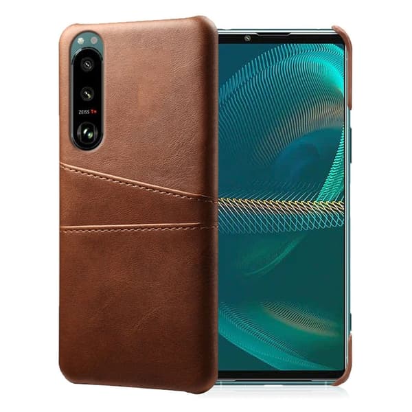 Dual Card case Sony Xperia 5 III - Brun