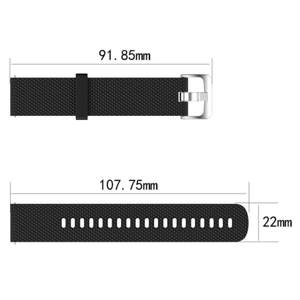 Garmin Vivoactive 4 silikone tekstureret Urrem - Sort