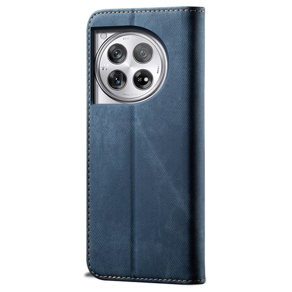 Jeans OnePlus 12 flip case - Sininen