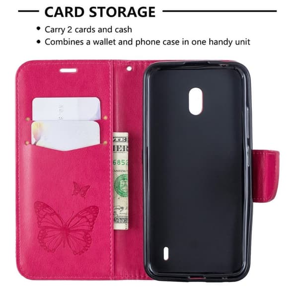 Butterfly Nokia 2.2 etui - Rose