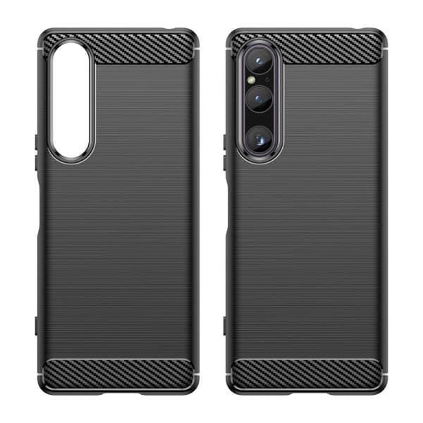 Carbon Flex Etui Sony Xperia 1 V - Svart