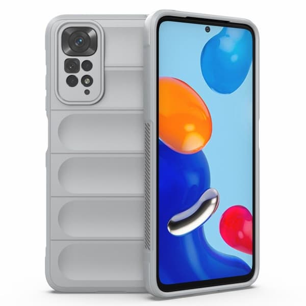 Mjukt greppformat Xiaomi Redmi Note 11S / Xiaomi Redmi Note 11 skal - Silver/Grå