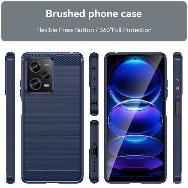 Carbon Flex Etui Xiaomi Redmi Note 12 Pro - Blå