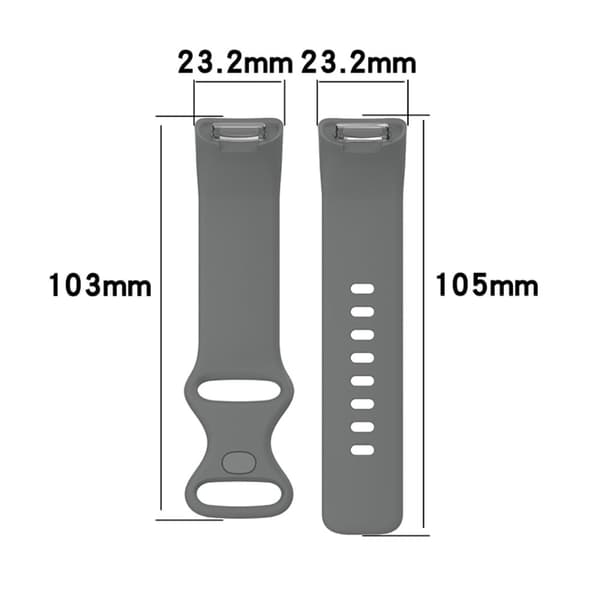 Fitbit Charge 5 silikone-urrem - Khaki / Størrelse: S