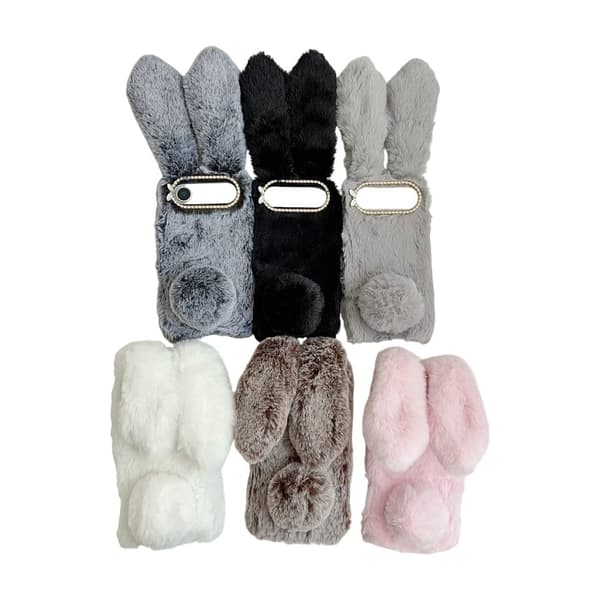 Fluffy Rabbit iPhone Air deksel - Mørkegrå