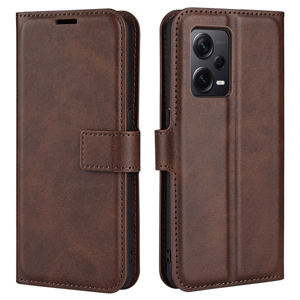 Lompakko Nahkakotelo For Xiaomi Redmi Note 12 Pro Plus - Ruskea