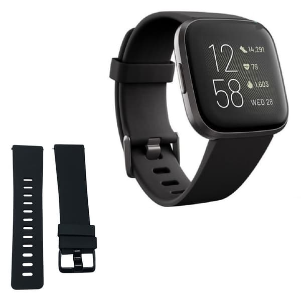 Fitbit Versa / Versa 2 klockarmband i silikon - Svart
