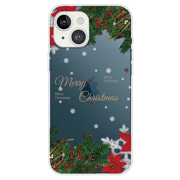 Juleveske til iPhone 14 Plus - Pinjetrær Og Snøfnugg