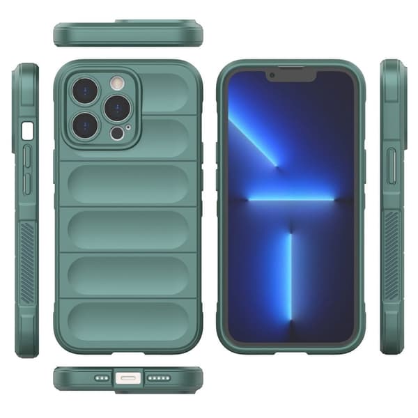 Mjukt greppformat iPhone 13 Pro skal - Vit