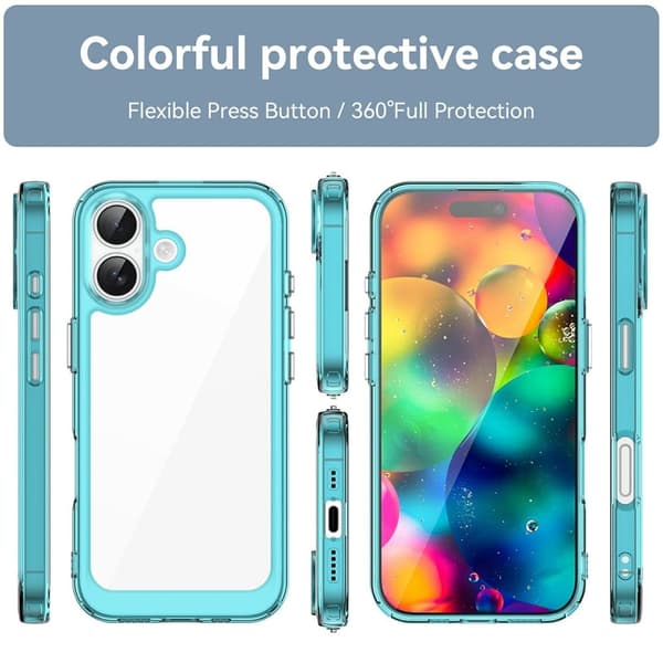 iPhone 17 smart telefonskal i akryl - Transparent Blå