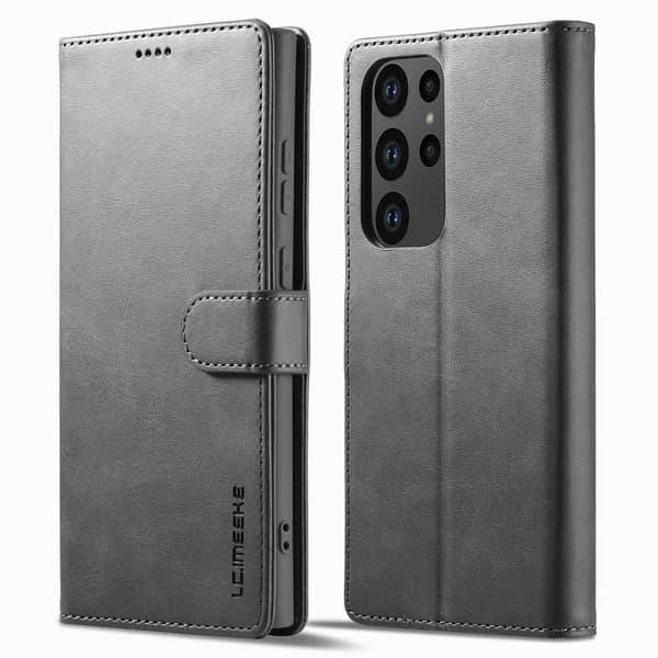 LC.IMEEKE Samsung Galaxy S23 Ultra Flippetui - Grå