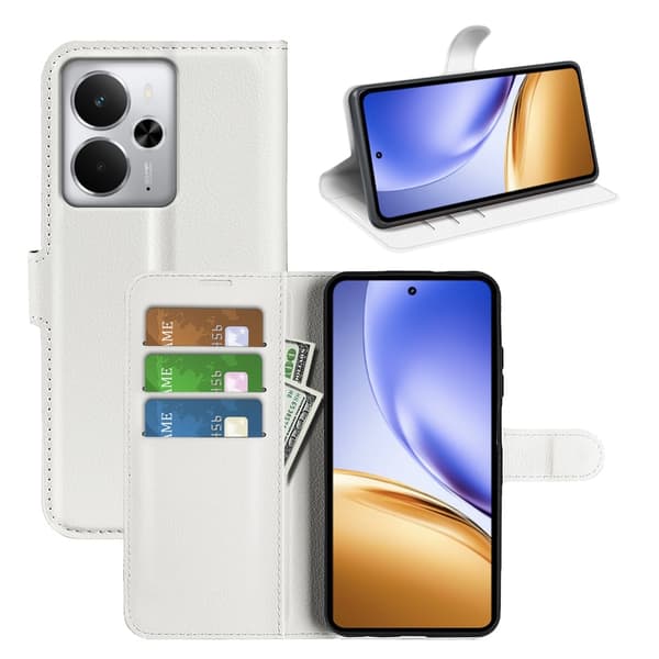 Classic Realme 14 5G flip etui - Hvit