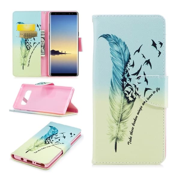 Samsung Galaxy Note 8 design nahkakotelo - Sulkakuvio