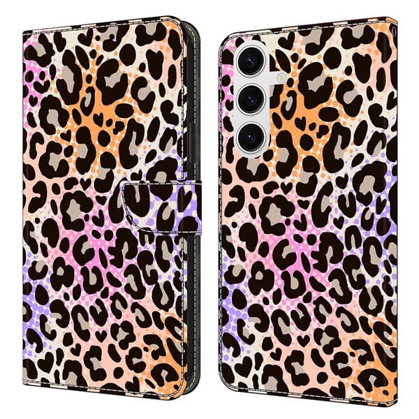 Wonderland Samsung Galaxy S26 Plus flip-etui - Flekkete Leopardmønster