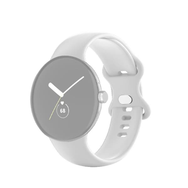 Google Pixel Watch silikone-urrem - Hvid Størrelse: L