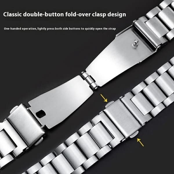 Urrem Xiaomi Smart Band 10 / 9 / 8 Titaniumlegering 3-perle håndledsrem - Sort