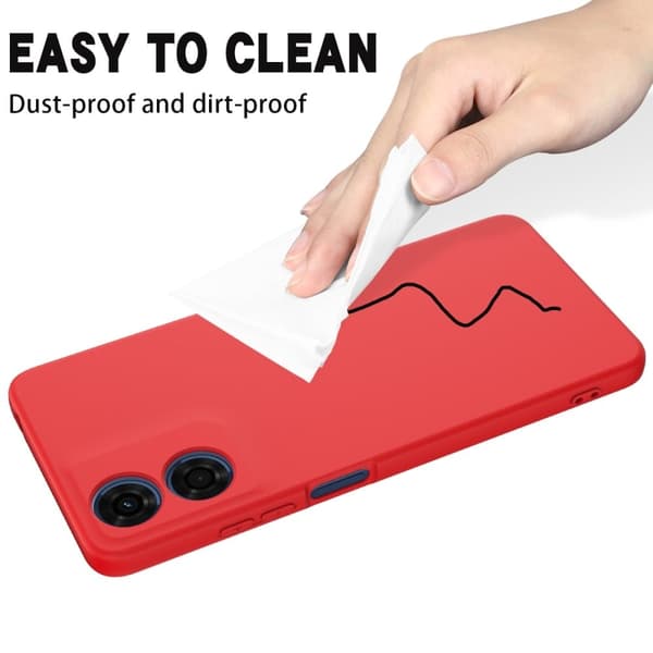 Matte Liquid Motorola Moto E14 silikone cover - Rød
