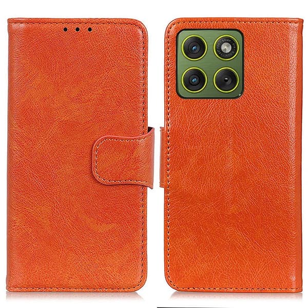 Neptune läder Motorola Edge 70 fodral - Orange