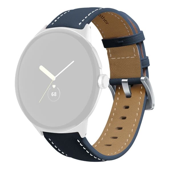 Google Pixel Watch urrem i ægte læder - Blå